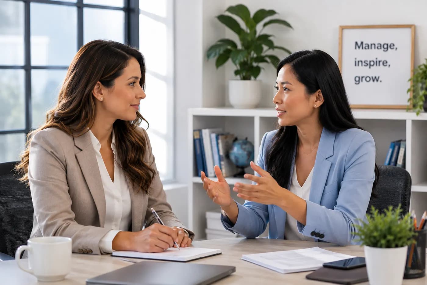 A coach in session with a client