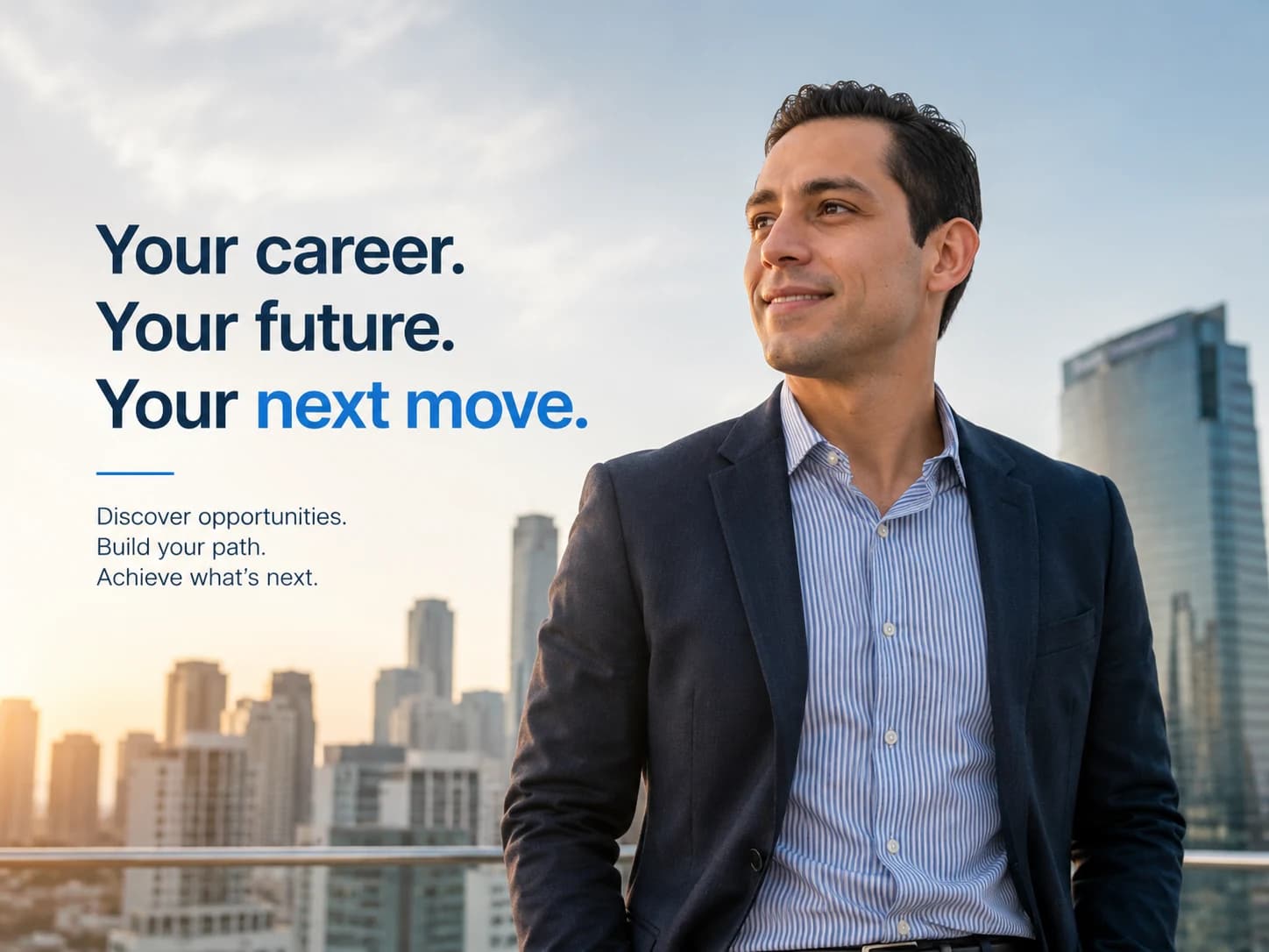 A professional at work during a job search